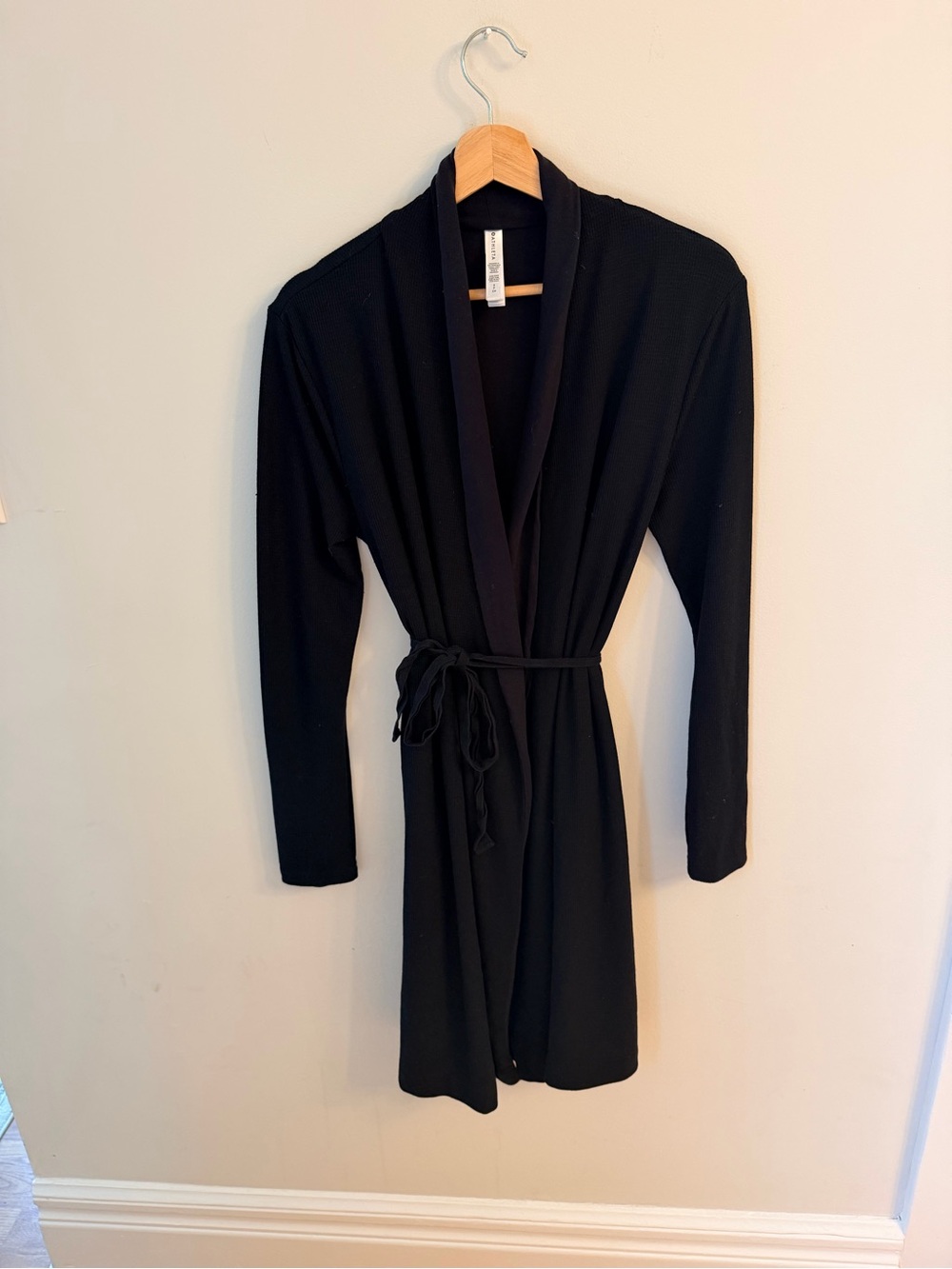 Athleta Black Wrap Robe with Tie